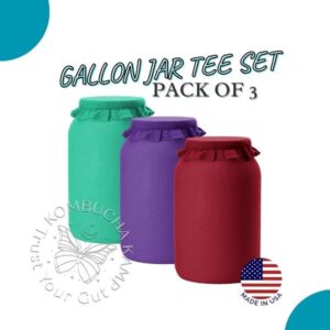 Pack of 3 Brewer Tee Set Gallon Glass Jar Size