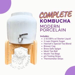 Modern Porcelain Vessel With Complete Kombucha Brewer Continuous Package